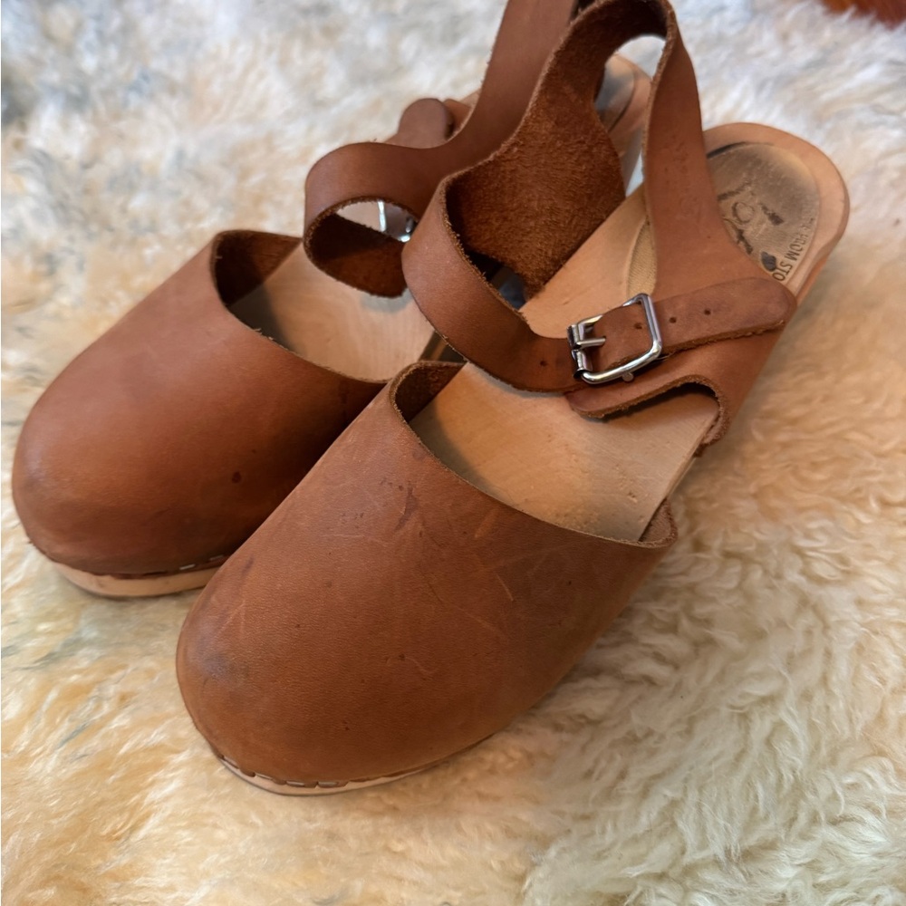 Lotta’s Brown Leather Clogs Size 40